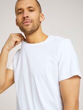 Basic T-Shirt - Männer - White Basic T-Shirt - Männer - White - 9 - TOM TAILOR
