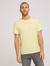 Basic T-Shirt mit Bio-Baumwolle - Männer - pale banana yellow Basic T-Shirt mit Bio-Baumwolle - Männer - pale banana yellow - 1 - TOM TAILOR