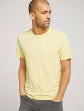Basic T-Shirt mit Bio-Baumwolle - Männer - pale banana yellow Basic T-Shirt mit Bio-Baumwolle - Männer - pale banana yellow - 5 - TOM TAILOR