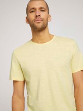 Basic T-Shirt mit Bio-Baumwolle - Männer - pale banana yellow Basic T-Shirt mit Bio-Baumwolle - Männer - pale banana yellow - 9 - TOM TAILOR
