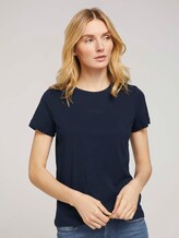 Doppelpack T-Shirt mit Bio-Baumwolle - Frauen - Sky Captain Blue Doppelpack T-Shirt mit Bio-Baumwolle - Frauen - Sky Captain Blue - 55 - TOM TAILOR