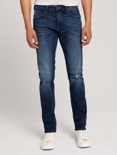 Slim Piers Jeans mit Bio-Baumwolle - Männer - Used Dark Stone Blue Denim Slim Piers Jeans mit Bio-Baumwolle - Männer - Used Dark Stone Blue Denim - 1 - TOM TAILOR Denim