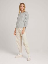 Sweater with batwing sleeves - Women - Light Silver Grey Mélange Sweater with batwing sleeves - Women - Light Silver Grey Mélange - 3 - TOM TAILOR Denim