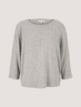 Sweater with batwing sleeves - Women - Light Silver Grey Mélange Sweater with batwing sleeves - Women - Light Silver Grey Mélange - 7 - TOM TAILOR Denim