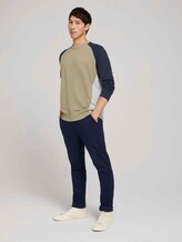 sweater met kleurblokkering - Mannen - Silver Olive sweater met kleurblokkering - Mannen - Silver Olive - 3 - TOM TAILOR Denim