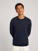 patterned sweatshirt - Men - navy leaf print patterned sweatshirt - Men - navy leaf print - 5 - TOM TAILOR Denim