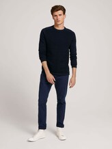 textured sweater made of organic cotton - Men - navy black mouline textured sweater made of organic cotton - Men - navy black mouline - 3 - TOM TAILOR Denim