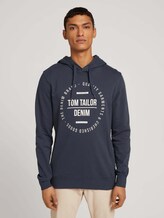 Hoodie mit Print - Männer - Blueish Grey Hoodie mit Print - Männer - Blueish Grey - 1 - TOM TAILOR Denim