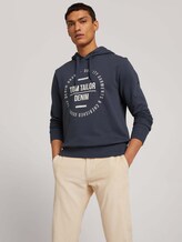 Hoodie mit Print - Männer - Blueish Grey Hoodie mit Print - Männer - Blueish Grey - 5 - TOM TAILOR Denim