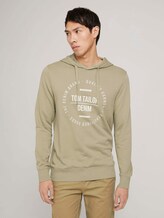 Hoodie mit Print - Männer - Silver Olive Hoodie mit Print - Männer - Silver Olive - 1 - TOM TAILOR Denim