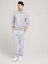 Hoodie mit Print - Männer - Light Stone Grey Melange Hoodie mit Print - Männer - Light Stone Grey Melange - 3 - TOM TAILOR Denim