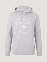 Hoodie mit Print - Männer - Light Stone Grey Melange Hoodie mit Print - Männer - Light Stone Grey Melange - 7 - TOM TAILOR Denim