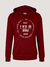 Hoodie mit Print - Männer - burned cordovan red Hoodie mit Print - Männer - burned cordovan red - 7 - TOM TAILOR Denim