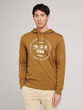 Hoodie mit Print - Männer - deep cognac Hoodie mit Print - Männer - deep cognac - 1 - TOM TAILOR Denim