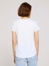 T-Shirt mit V-Ausschnitt - Frauen - White T-Shirt mit V-Ausschnitt - Frauen - White - 2 - TOM TAILOR Denim