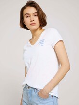 T-Shirt mit V-Ausschnitt - Frauen - White T-Shirt mit V-Ausschnitt - Frauen - White - 5 - TOM TAILOR Denim