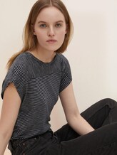 gestreiftes T-Shirt - Frauen - black thin stripes gestreiftes T-Shirt - Frauen - black thin stripes - 5 - TOM TAILOR
