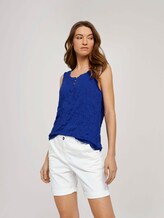Top in Knitteroptik - Frauen - anemone blue Top in Knitteroptik - Frauen - anemone blue - 5 - TOM TAILOR
