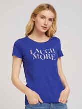 T-Shirt aus Bio-Baumwolle - Frauen - anemone-blue T-Shirt aus Bio-Baumwolle - Frauen - anemone-blue - 1 - TOM TAILOR