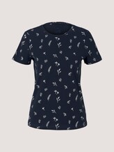 T-Shirt mit Blumenmuster aus Bio-Baumwolle - Frauen - navy garden floral design T-Shirt mit Blumenmuster aus Bio-Baumwolle - Frauen - navy garden floral design - 7 - TOM TAILOR