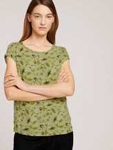 Gemusterte Kurzarmbluse mit LENZING™ ECOVERO™ - Frauen - celery flower paisley design Gemusterte Kurzarmbluse mit LENZING™ ECOVERO™ - Frauen - celery flower paisley design - 5 - TOM TAILOR
