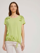 Print T-Shirt mit Knoten - Frauen - celery ice Print T-Shirt mit Knoten - Frauen - celery ice - 1 - TOM TAILOR