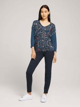 Shirt met patroon en LENZING™ ECOVERO™ - Vrouwen - blue apricot paisley design Shirt met patroon en LENZING™ ECOVERO™ - Vrouwen - blue apricot paisley design - 3 - TOM TAILOR