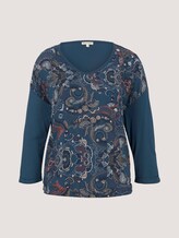 Shirt met patroon en LENZING™ ECOVERO™ - Vrouwen - blue apricot paisley design Shirt met patroon en LENZING™ ECOVERO™ - Vrouwen - blue apricot paisley design - 7 - TOM TAILOR