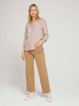 gestreepte overhemdblouse - Vrouwen - brown white vertical stripe gestreepte overhemdblouse - Vrouwen - brown white vertical stripe - 3 - TOM TAILOR Denim