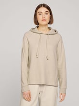 Hoodie aus Bio-Baumwolle - Frauen - Light Cashew Beige Hoodie aus Bio-Baumwolle - Frauen - Light Cashew Beige - 1 - TOM TAILOR Denim