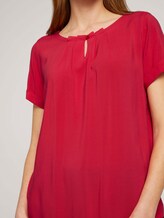 Blouse met korte mouwen en geplooid detail - Vrouwen - Bloody Mary Blouse met korte mouwen en geplooid detail - Vrouwen - Bloody Mary - 9 - TOM TAILOR