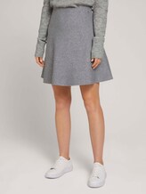 uitlopende minirok - Vrouwen - Light Silver Grey Mélange uitlopende minirok - Vrouwen - Light Silver Grey Mélange - 1 - TOM TAILOR Denim