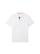 TOM TAILOR Herren Basic Poloshirt, weiß, Uni, Gr. XXL