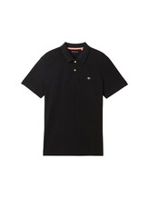 TOM TAILOR Herren Basic Poloshirt, schwarz, Uni, Gr. S