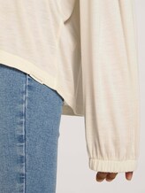 Geraffte Bluse mit Lyocell - Frauen - soft powder beige Geraffte Bluse mit Lyocell - Frauen - soft powder beige - 9 - Mine to five