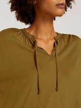 Geraffte Bluse mit Lyocell - Frauen - green clay Geraffte Bluse mit Lyocell - Frauen - green clay - 9 - Mine to five