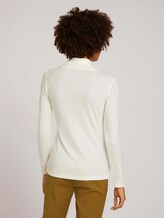 Basic-shirt met lange mouwen en rolkraag - Vrouwen - soft powder beige Basic-shirt met lange mouwen en rolkraag - Vrouwen - soft powder beige - 2 - Mine to five