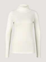 Basic-shirt met lange mouwen en rolkraag - Vrouwen - soft powder beige Basic-shirt met lange mouwen en rolkraag - Vrouwen - soft powder beige - 7 - Mine to five