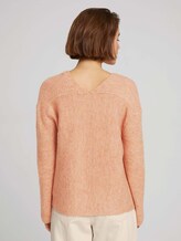 Pullover mit recyceltem Polyester - Frauen - clay rose melange Pullover mit recyceltem Polyester - Frauen - clay rose melange - 2 - TOM TAILOR Denim