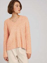 Pullover mit recyceltem Polyester - Frauen - clay rose melange Pullover mit recyceltem Polyester - Frauen - clay rose melange - 5 - TOM TAILOR Denim