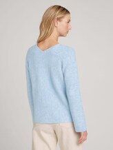 Pullover mit recyceltem Polyester - Frauen - bel air blue melange Pullover mit recyceltem Polyester - Frauen - bel air blue melange - 2 - TOM TAILOR Denim