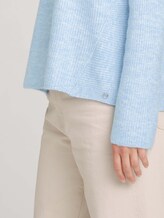 Pullover mit recyceltem Polyester - Frauen - bel air blue melange Pullover mit recyceltem Polyester - Frauen - bel air blue melange - 9 - TOM TAILOR Denim