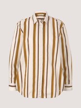 Striped shirt blouse - Women - green beige stripe Striped shirt blouse - Women - green beige stripe - 7 - Mine to five