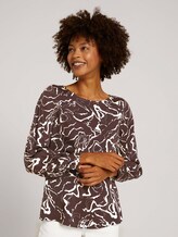 Blouse met ruches - Vrouwen - brown marble design Blouse met ruches - Vrouwen - brown marble design - 1 - Mine to five