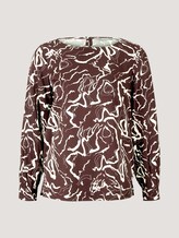 Blouse met ruches - Vrouwen - brown marble design Blouse met ruches - Vrouwen - brown marble design - 7 - Mine to five