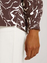 Blouse met ruches - Vrouwen - brown marble design Blouse met ruches - Vrouwen - brown marble design - 9 - Mine to five