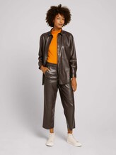 Leren blouse - Vrouwen - dark oak brown Leren blouse - Vrouwen - dark oak brown - 3 - Mine to five