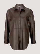 Leren blouse - Vrouwen - dark oak brown Leren blouse - Vrouwen - dark oak brown - 7 - Mine to five