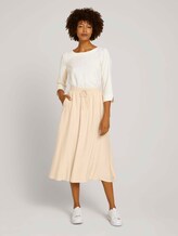 Fließender Midirock - Frauen - maple cream Fließender Midirock - Frauen - maple cream - 3 - Mine to five