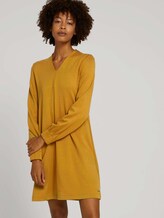 Fließendes Kleid mit V-Ausschnitt - Frauen - green clay Fließendes Kleid mit V-Ausschnitt - Frauen - green clay - 5 - Mine to five